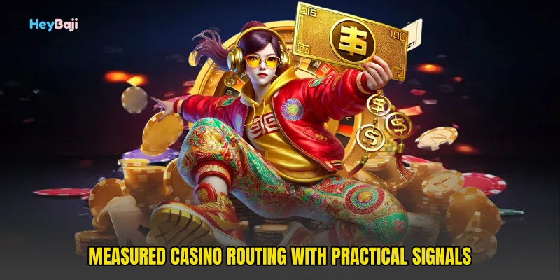 Measured Casino Routing With Practical Signals